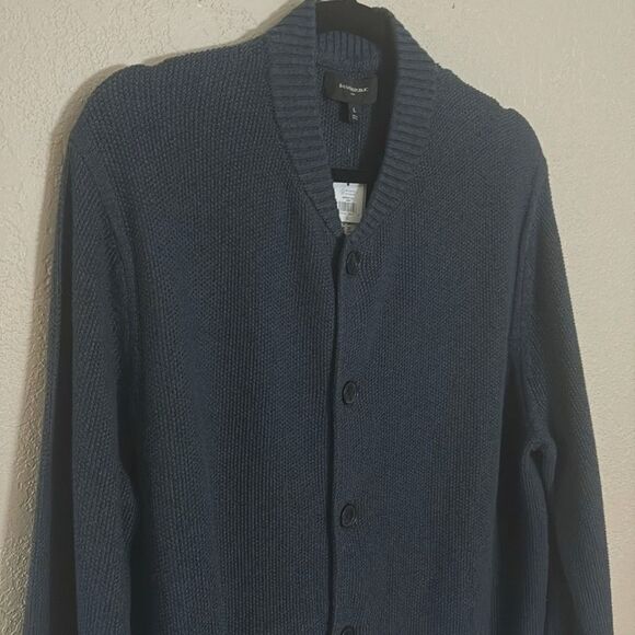 NWT Banana Republic Navy Blue Knit Cardigan Size L - Picture 3 of 7